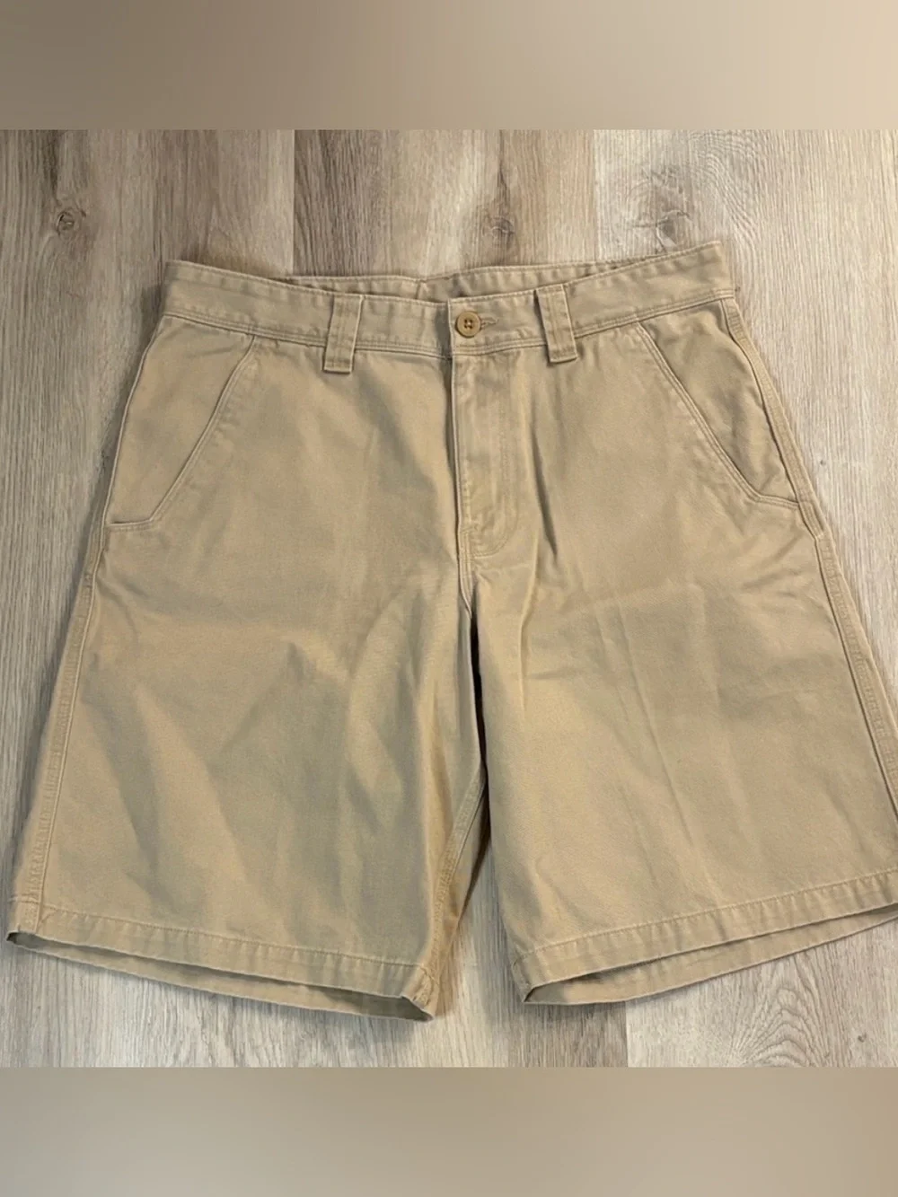 THE NORTH FACE mens 100% cotton khaki shorts size 32 business casual work office